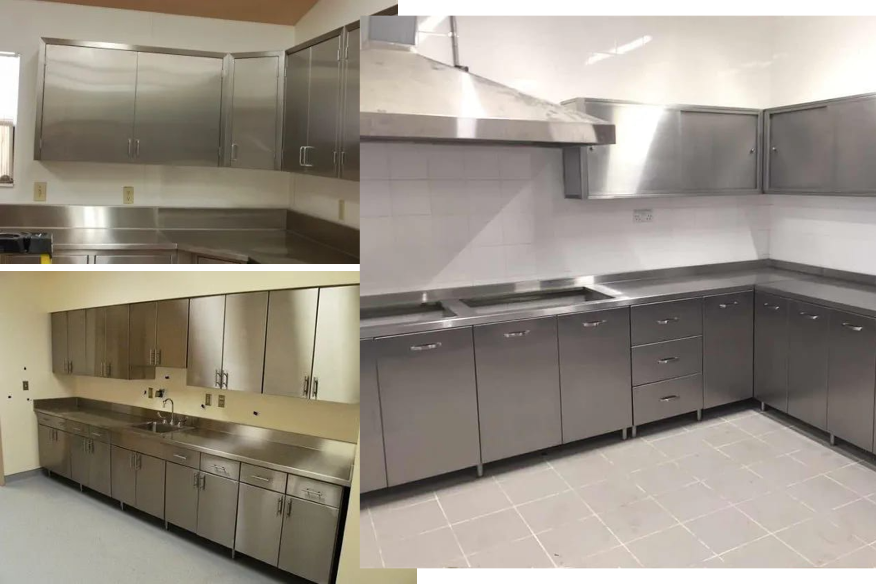 Stainless steel wall cabinets, bass cabinets