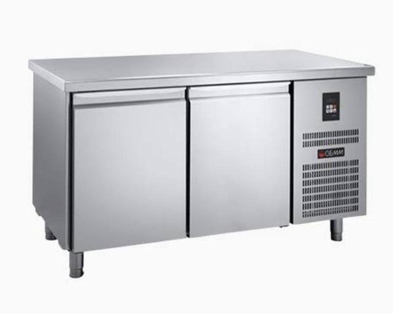 Stainless steel 2 doors work top freezers & chillers with or without wheels high quality.