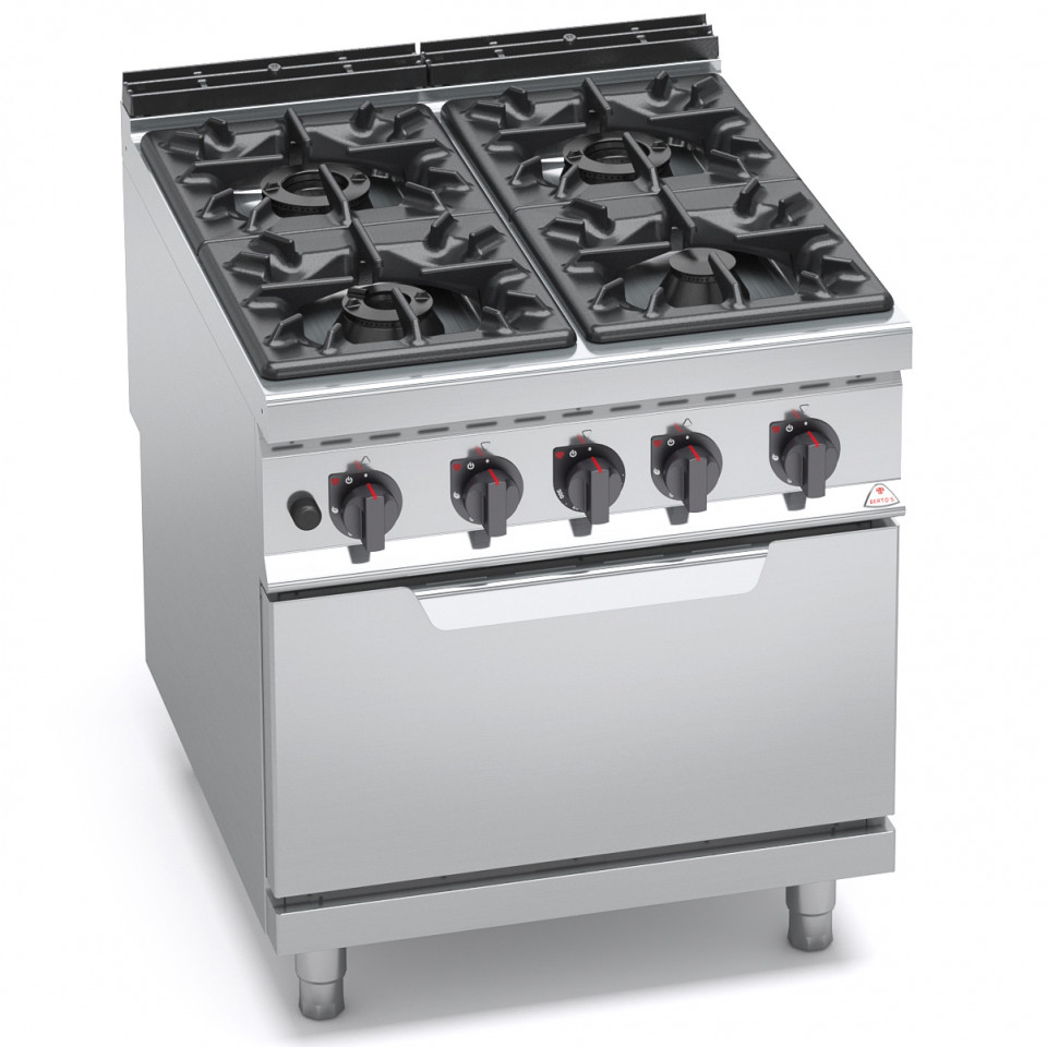 4 burners gas cooking range with 2 ovens stainless steel top quality