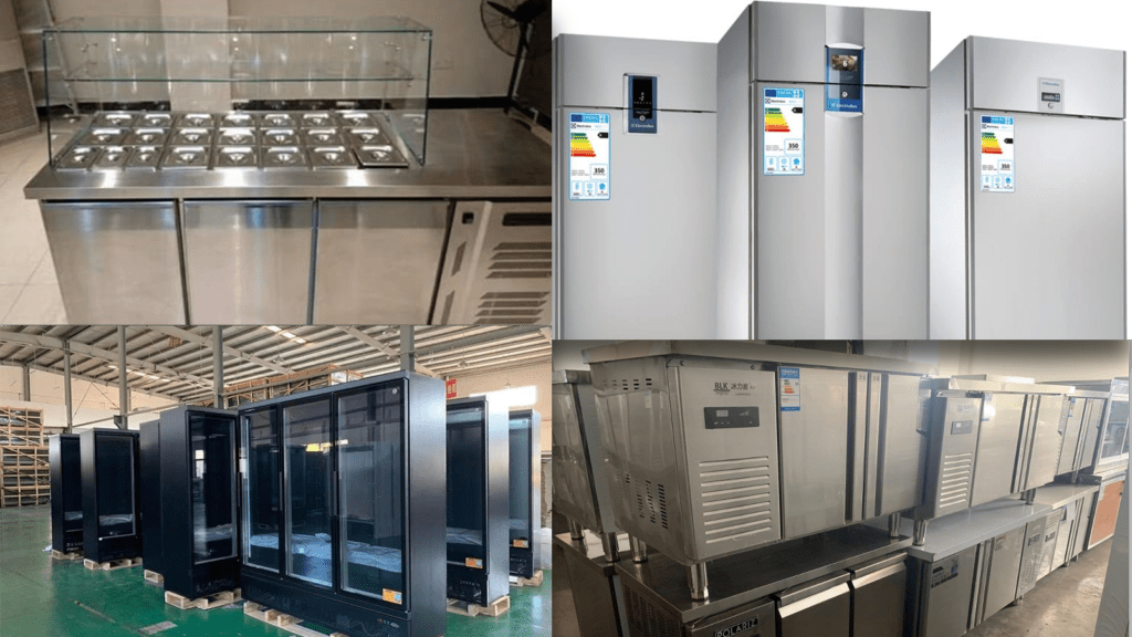 Cold line commercial kitchen equipment's.