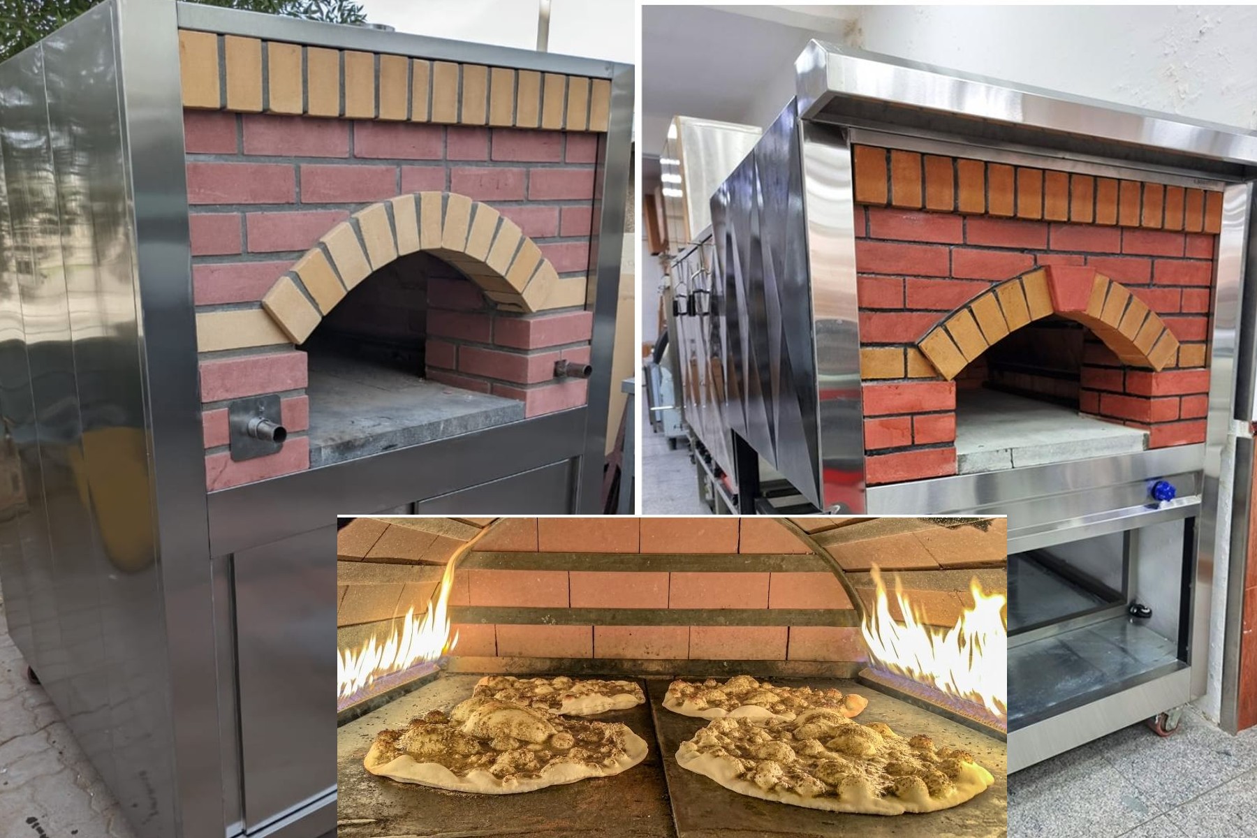 Stainless steel manakish, fatayar & pizza ovens mobile type gas & woods operated